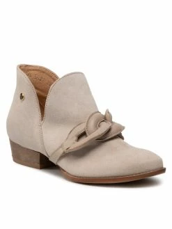 ΧΟΝΔΡΙΚΟ ΕΜΠΟΡΙΟ ❤️ Maciejka Γυναίκες Biker Μποτάκια Μποτάκια 05527-04/00-5 Μπεζ ⭐