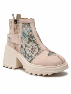 Προώθηση 👍 Maciejka Γυναίκες Biker Μποτάκια Μποτάκια 05325-04/00-5 Ροζ 🎉