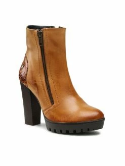 Αγορά 🎁 Maciejka Γυναίκες Biker Μποτάκια Μποτάκια 05248-29/00-7 Καφέ 🧨