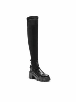 Η καλύτερη συμφωνία 🧨 Maciejka Γυναίκες Μπότες πάνω από το γόνατο 05260-01/00-7 Μαύρο 🥰