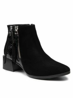 Κουπόνι ❤️ Maciejka Γυναίκες Biker Μποτάκια Μποτάκια 05089-01/00-7 Μαύρο 🛒