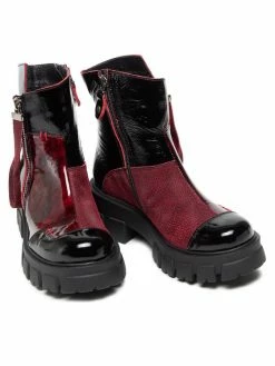 Flash Sale 🔥 Maciejka Γυναίκες Biker Μποτάκια Μποτάκια 05137-33/00-7 Μπορντό 🧨 -Maciejka πωλήσεων unnamed file 1837