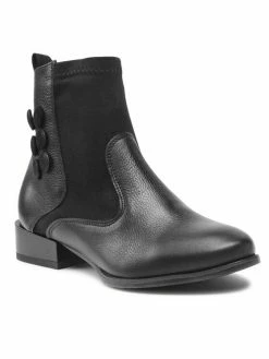 Προώθηση ✨ Maciejka Γυναίκες Biker Μποτάκια Μποτάκια 05222-01/00-7 Μαύρο ✔️