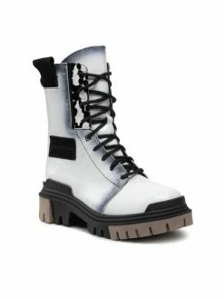 Ολοκαίνουργιο 💯 Maciejka Γυναίκες Biker Μποτάκια Ορειβατικά παπούτσια 05113-11/00-3 Λευκό 👍