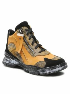 Συμφωνίες ⭐ Maciejka Γυναίκες Biker Μποτάκια Μποτάκια 05088-07/00-7 Κίτρινο ✨