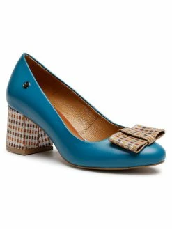 Ολοκαίνουργιο ❤️ Maciejka Γυναίκες Γοβάκια Κλειστά παπούτσια 3356A-36/00-1 Μπλε 🤩
