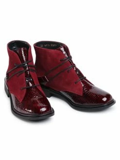 Ολοκαίνουργιο 🧨 Maciejka Γυναίκες Biker Μποτάκια Μποτάκια 04813-23/00-7 Μπορντό 💯 -Maciejka πωλήσεων unnamed file 2407