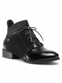 Συμφωνίες 😉 Maciejka Γυναίκες Biker Μποτάκια Μποτάκια 04744-20/00-7 Μαύρο 🧨