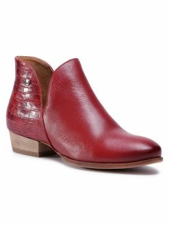 Flash Sale 🥰 Maciejka Γυναίκες Biker Μποτάκια Μποτάκια 04091-30/00-5 Κόκκινο 🌟