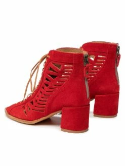 Η καλύτερη συμφωνία ⭐ Maciejka Γυναίκες Biker Μποτάκια Μποτάκια 04040-08/00-5 Κόκκινο 👏 -Maciejka πωλήσεων unnamed file 2525