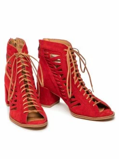 Η καλύτερη συμφωνία ⭐ Maciejka Γυναίκες Biker Μποτάκια Μποτάκια 04040-08/00-5 Κόκκινο 👏 -Maciejka πωλήσεων unnamed file 2527