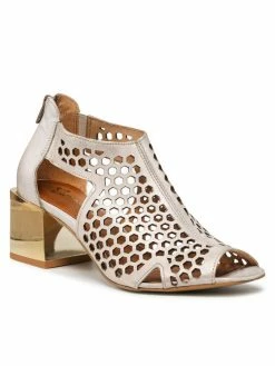 Ολοκαίνουργιο ✨ Maciejka Γυναίκες Γοβάκια Σανδάλια 04593-25/00-5 Χρυσό 🧨